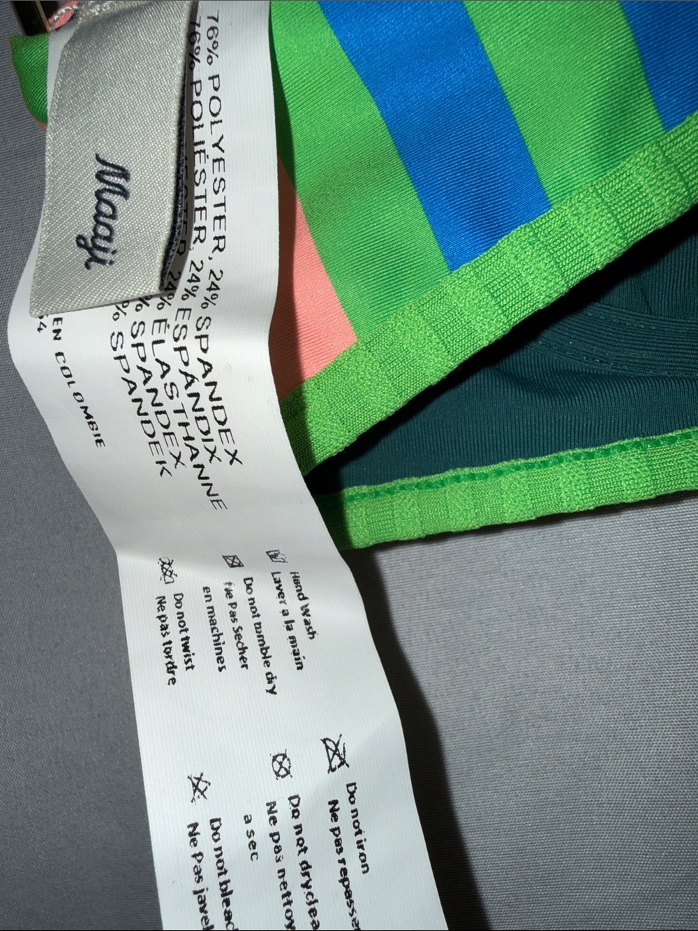 Maaji Rainbow Stripe Underwire Bikini Set Made in Columbia REVERSIBLE - Picture 5 of 7